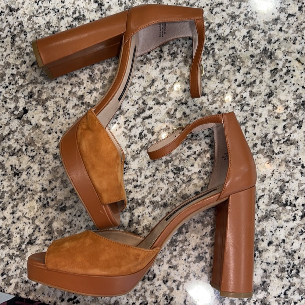 French Connection Tan Platform Shoe size 9.5
